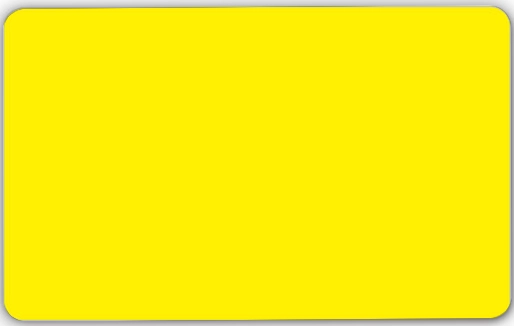 Carte jaune vierge en Polycarbonate